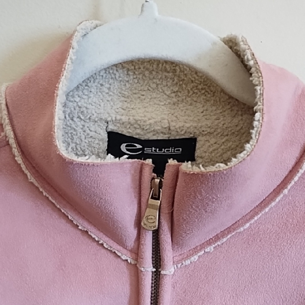 PINK SUEDE JACKET BT ESTUDIO. - Picture 3 of 13